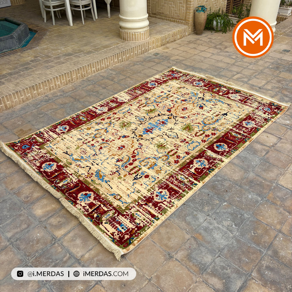 فرش گبه سلطان زمینه بژ